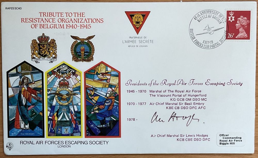 Lot 709: WW2 RAF ACM Sir Lewis Hodges Signed RAFES...
