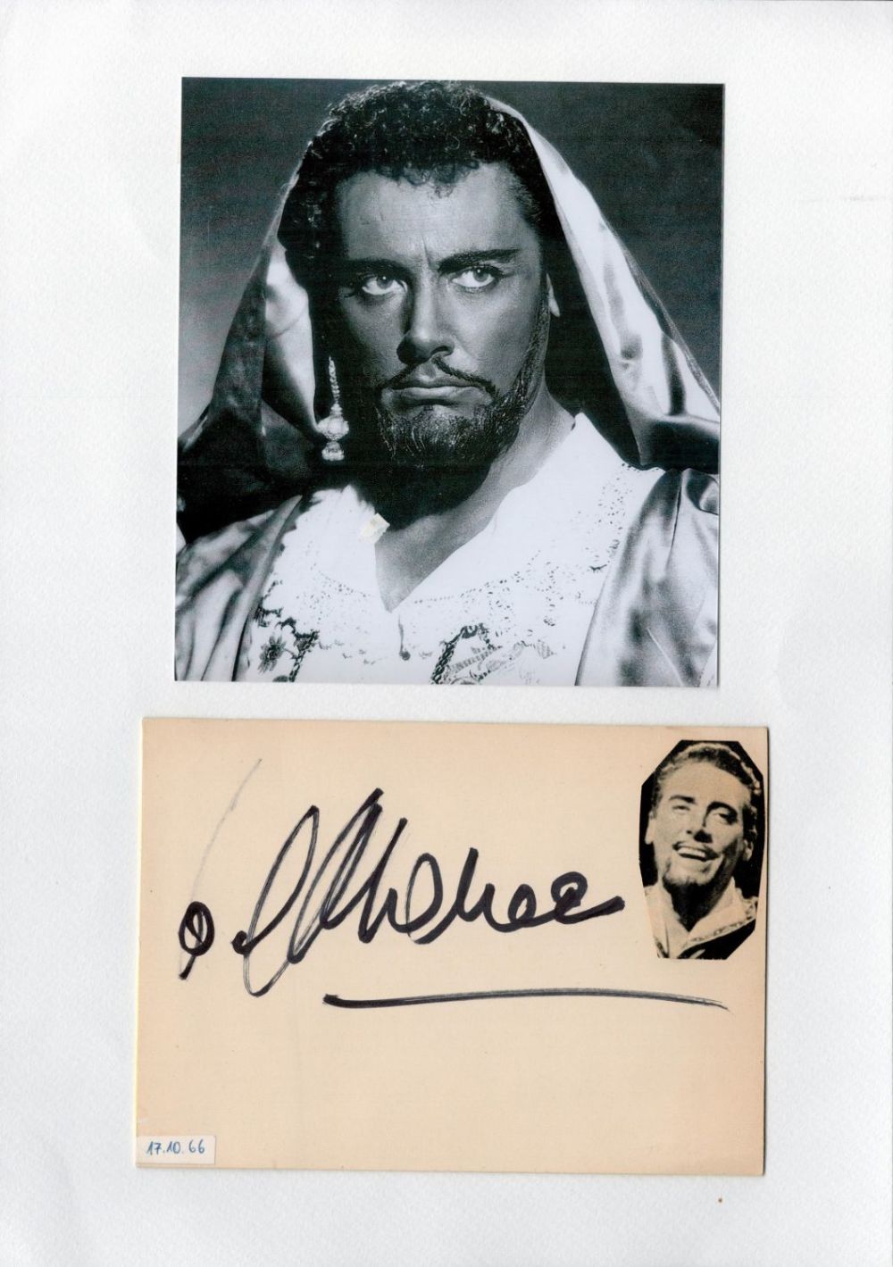 Lot 718: Opera Mario Del Monaco 12x8 signature piece includes...