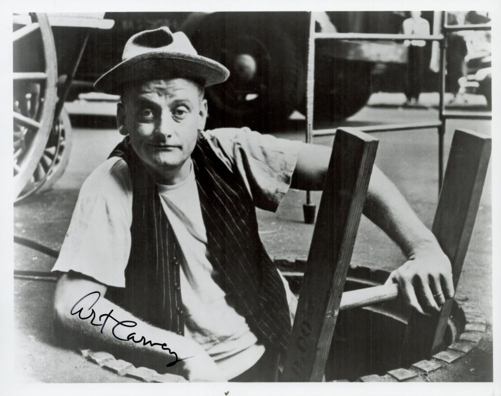 Lot 723: TV Film Art Carney two signed 10x8 vintage...