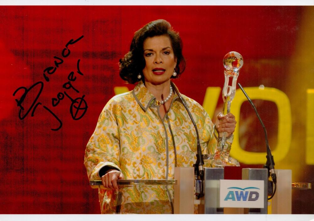 Lot 730: TV Film Bianca Jagger signed 12x8 colour photograph...