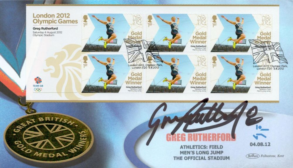 Lot 110: Olympics Greg Rutherford Long Jump signed London 2012...