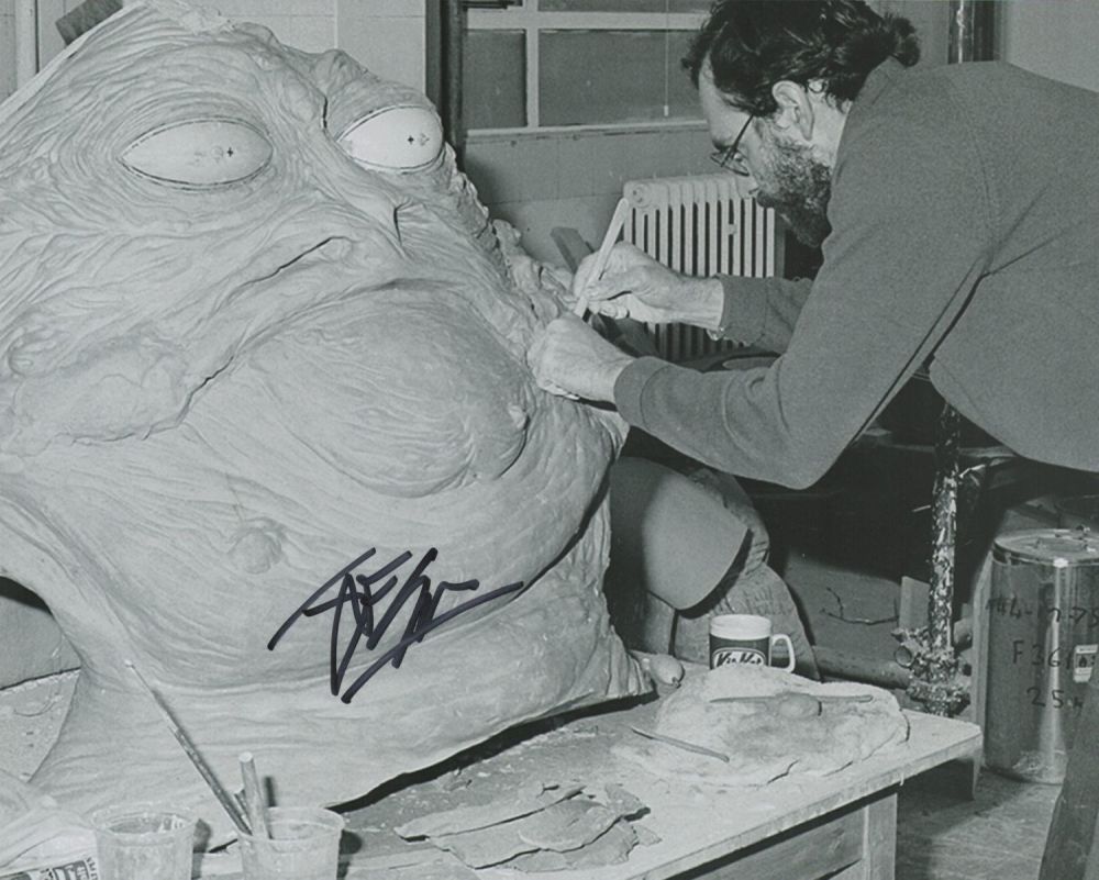 Lot 134: John Coppinger signed Jabba the Hutt 8x10 inch...