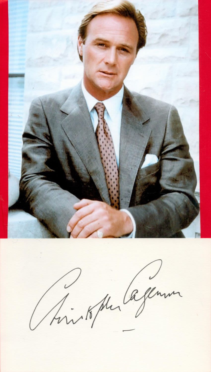 Lot 191: Actor, Christopher Cazenove signature piece featuring a signed...