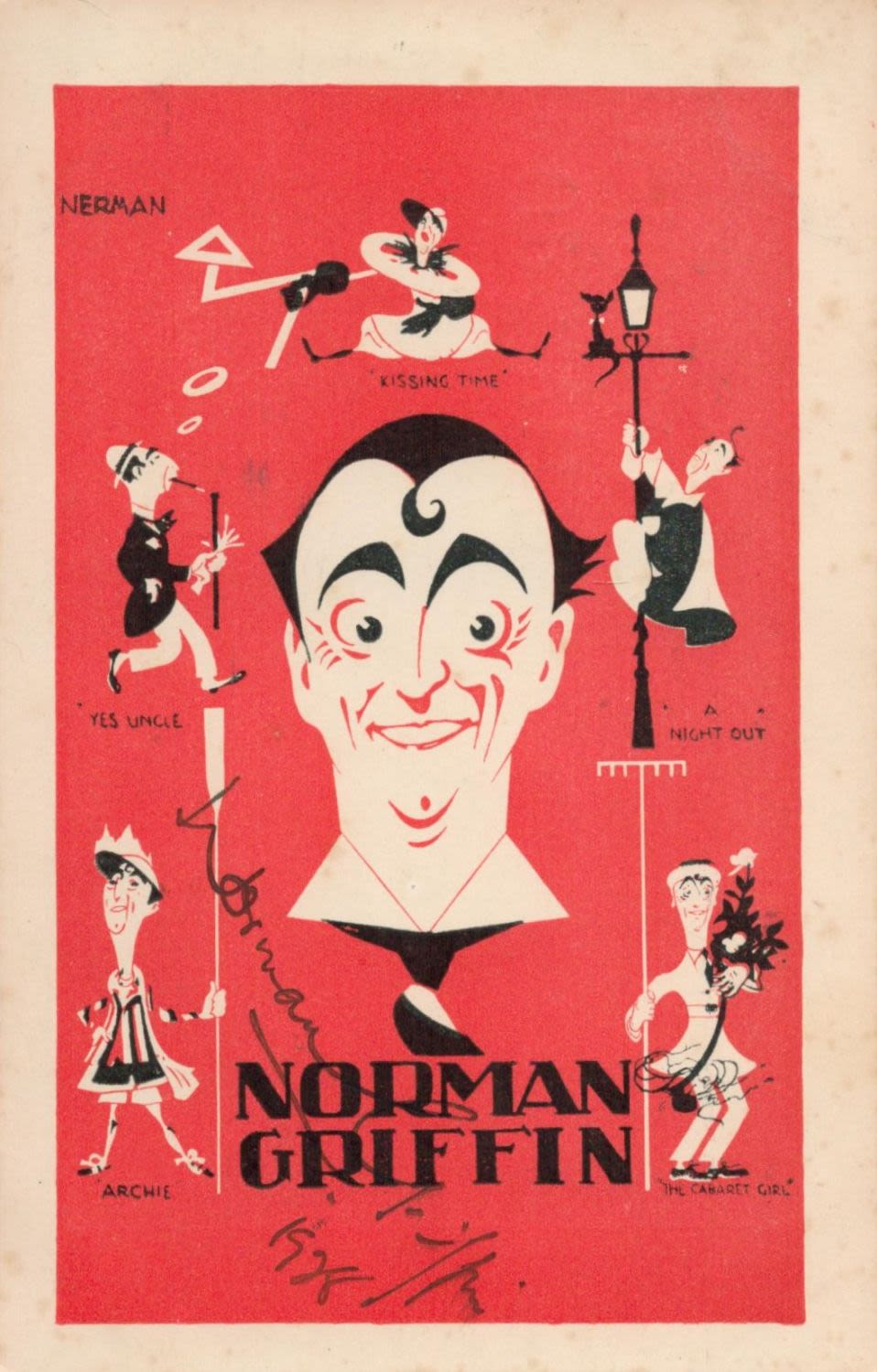 Lot 194: Norman Griffin signed vintage 6x4 promo postcard. Advertised...