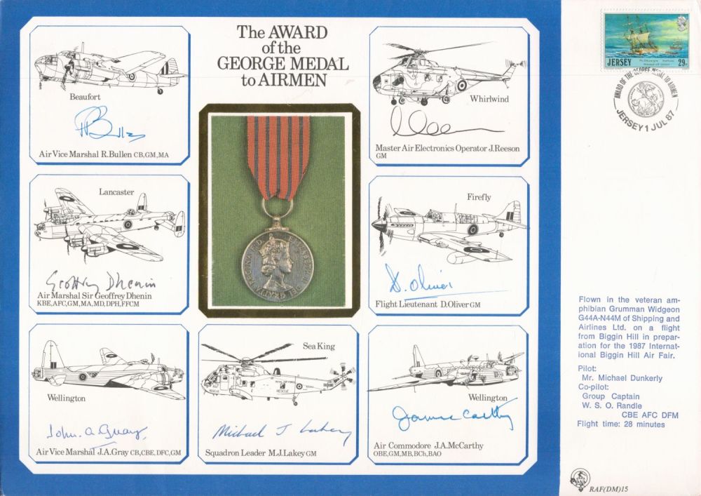 Lot 235: The award of the George medal to airmen...