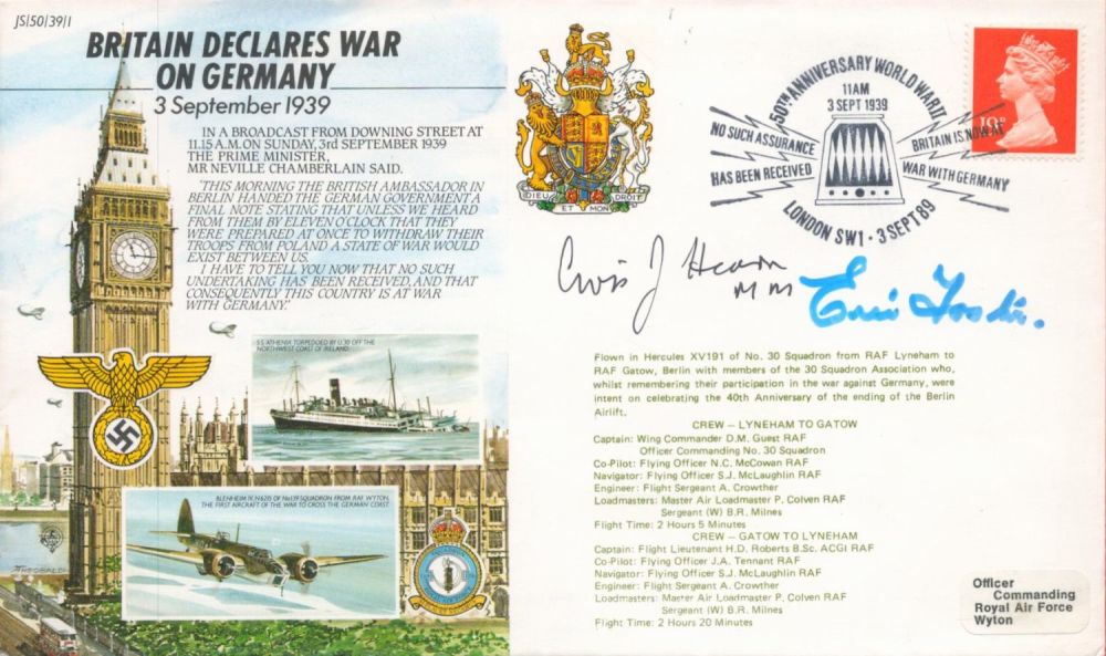 Lot 246: WW2 Chris J Hearn & Eric Foster Signed...