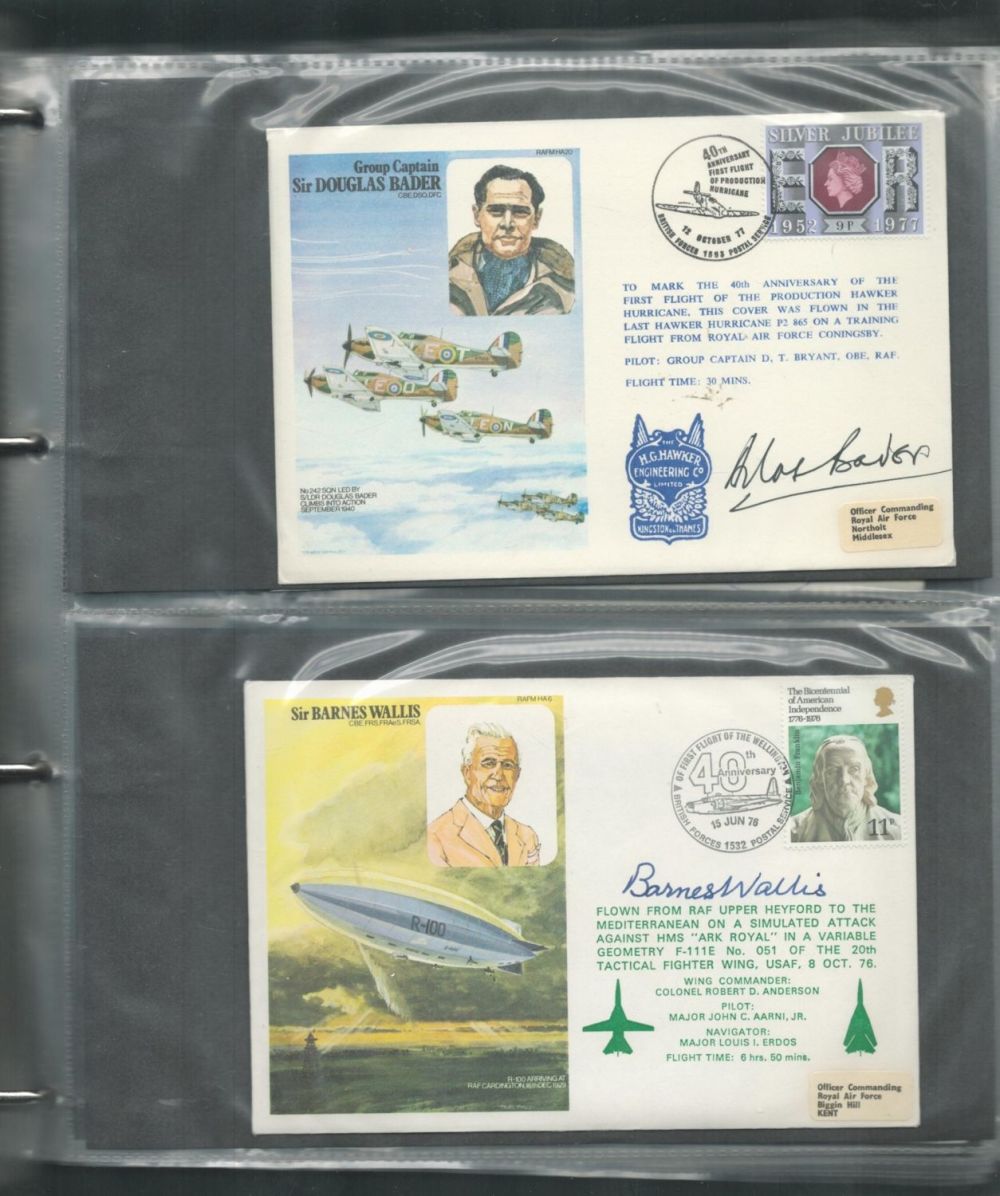 Lot 62: Historic Aviators Special Signed collection. Black RAF albums...