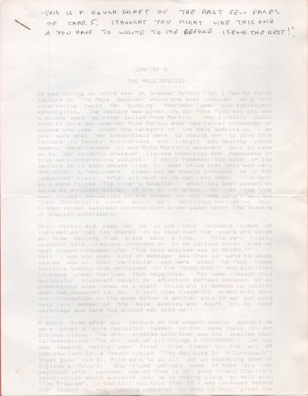 Lot 70: Fantastic Reggie Kray Typed Part of a Story...