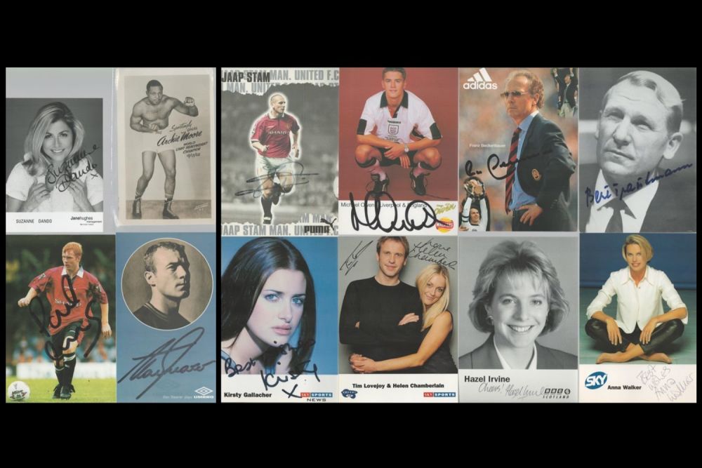Lot 140: Sport Collection includes 12 signed assorted legends and...