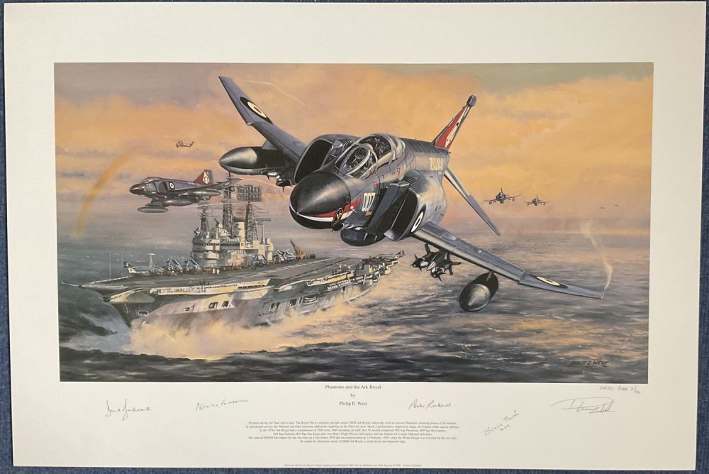 Lot 171: WW2 5 Signed Phantoms and the Ark Royal...