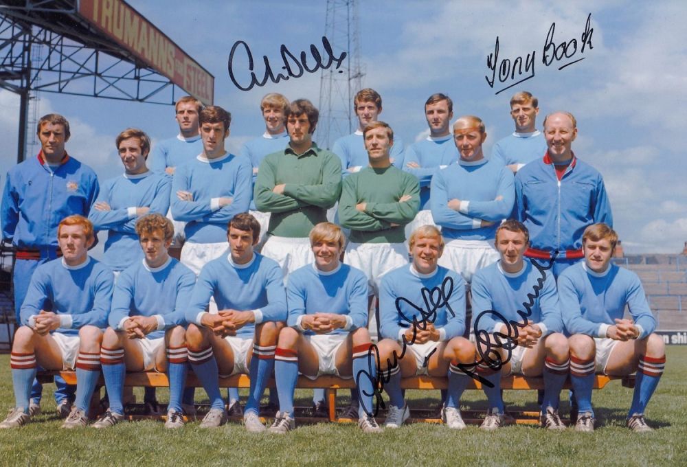 Lot 210: Football autographed Manchester City 12 X 8 signed...