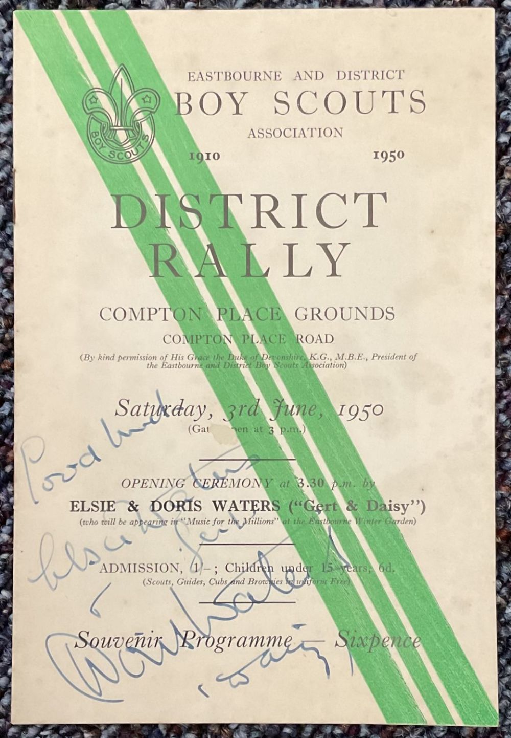 Lot 252: Elsie and Doris Waters Signed District Rally At...