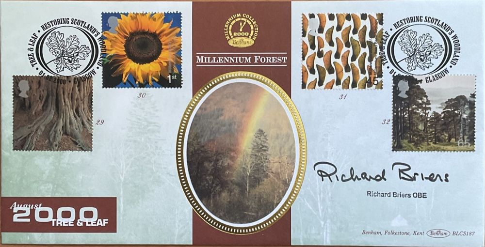 Lot 268: English Actor Richard Briars OBE Signed Millennium Forest...