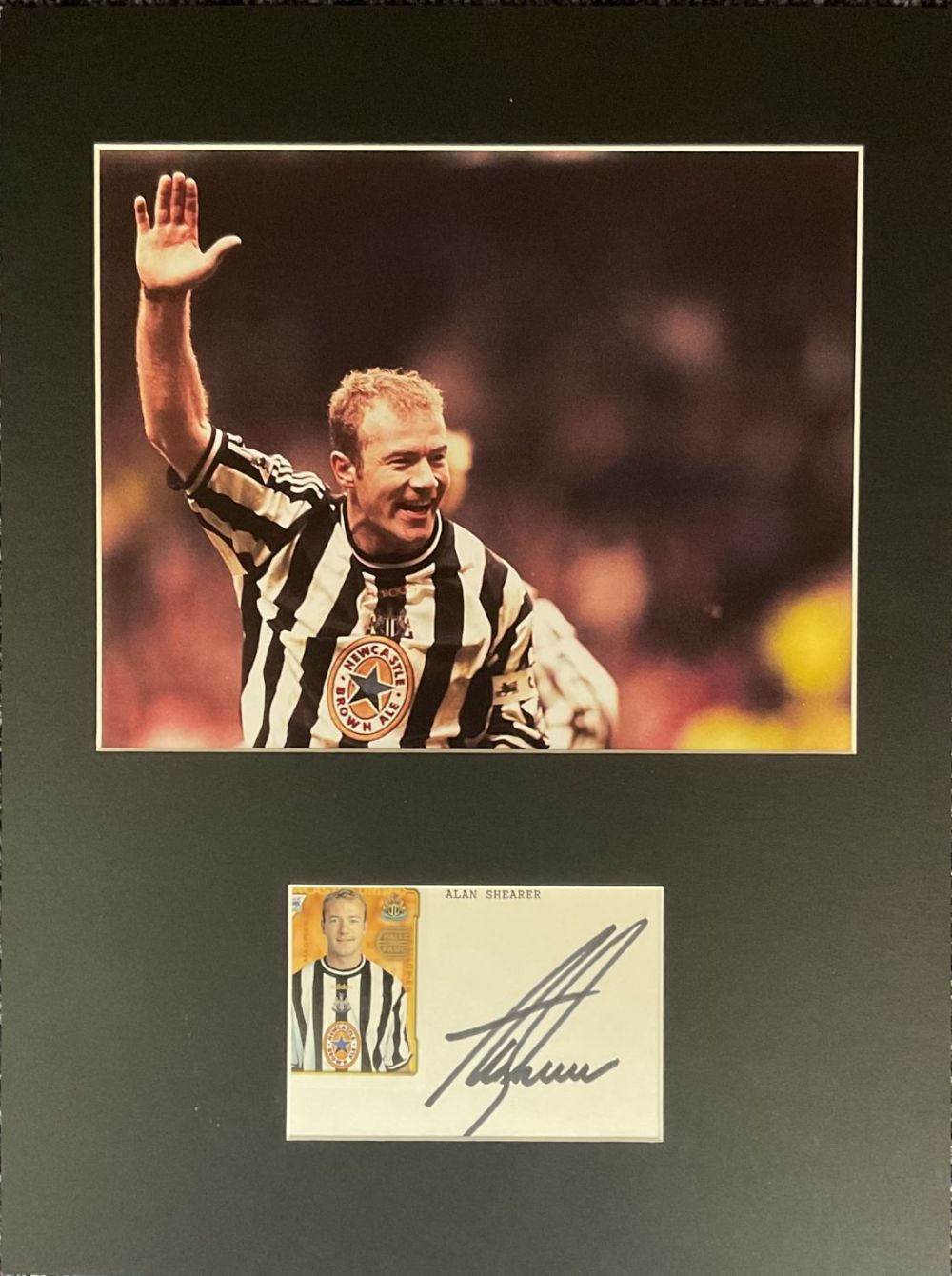 Lot 307: Football Alan Shearer Signed White Signature Card With...