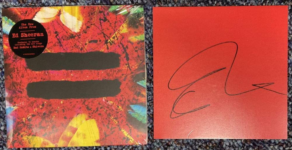 Lot 345: Music Ed Sheeran Signed Equals CD Art Card...