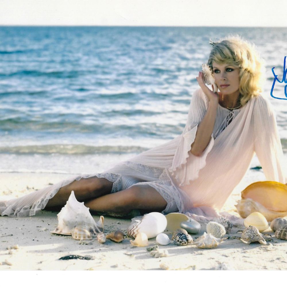 Lot 372: Joanna Lumley Signed 12x8 inch Colour Beach and...