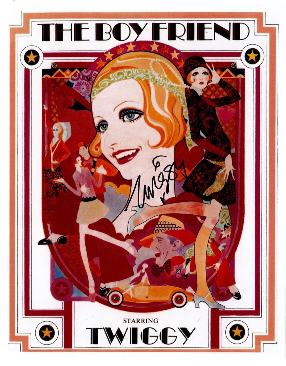 Lot 378: Twiggy Signed 10x8 inch Colour The Boyfriend Artistic...
