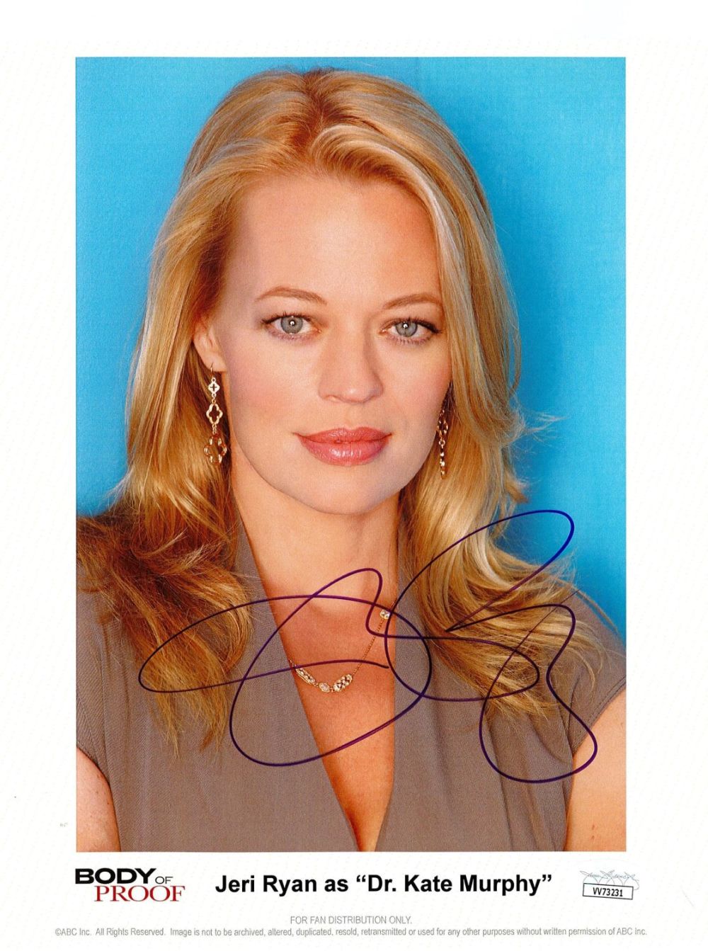 Lot 381: Jeri Ryan Signed 10x8 inch Colour Body of...