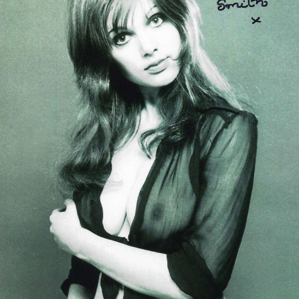 Lot 389: Madeline Smith Signed 10x8 inch Black and White...