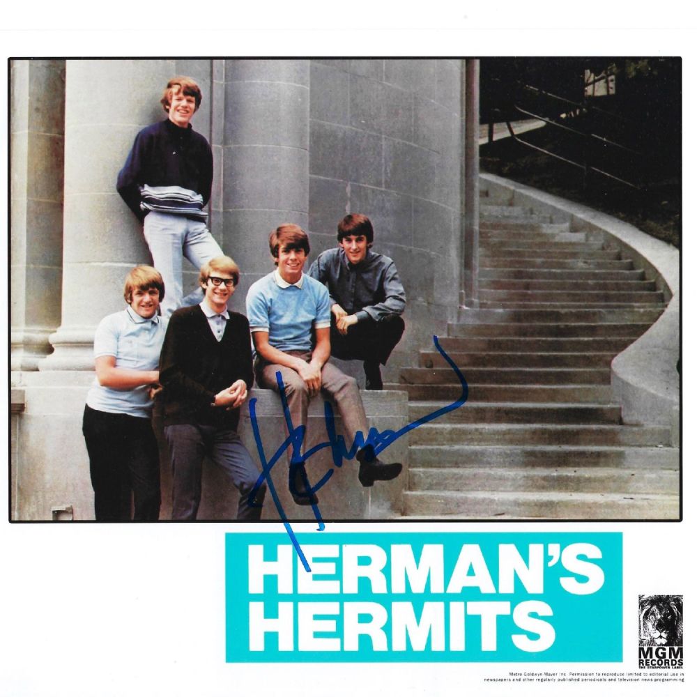 Lot 402: Peter Noone Signed Herman's Hermits 10x8 inch Colour...