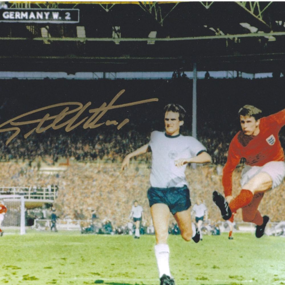 Lot 406: Geoff Hurst Signed 12x8 inch Iconic 1966 Goal...