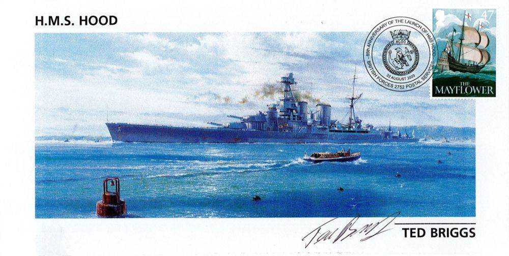 Lot 409: Ted Briggs (HMS HOOD) Signed Personalised First Day...