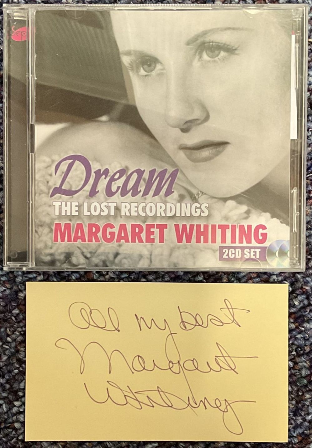 Lot 413: Music Margaret Whiting Signed Signature Card With Dream-...