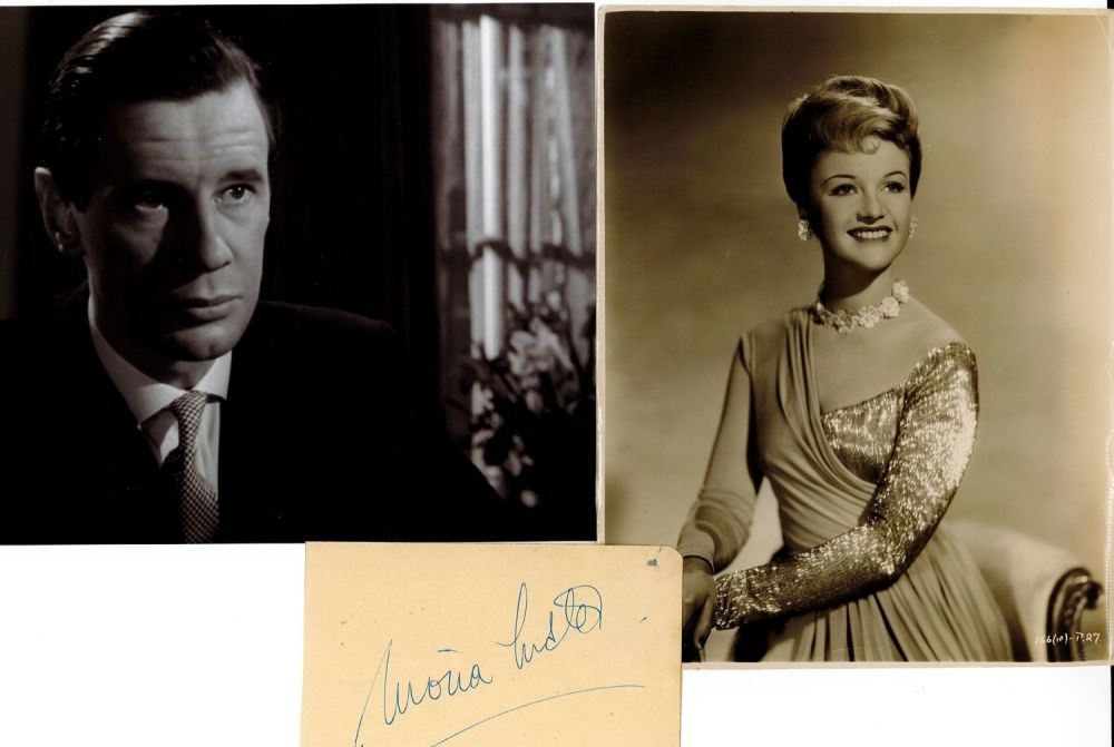 Lot 416: Actors Moira Lister and James Donald Signed Autograph...