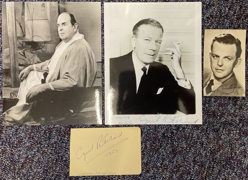 Lot 423: Cyril Richard, Robert Morley and David Tomlinson Signed...