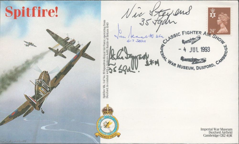 Lot 522: 4 Jul 1993 Duxford. Spitfire Cover Personally signed...