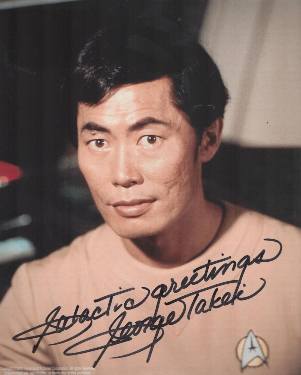 Lot 550: George Takei signed 10x8 colour photo. Takei is...