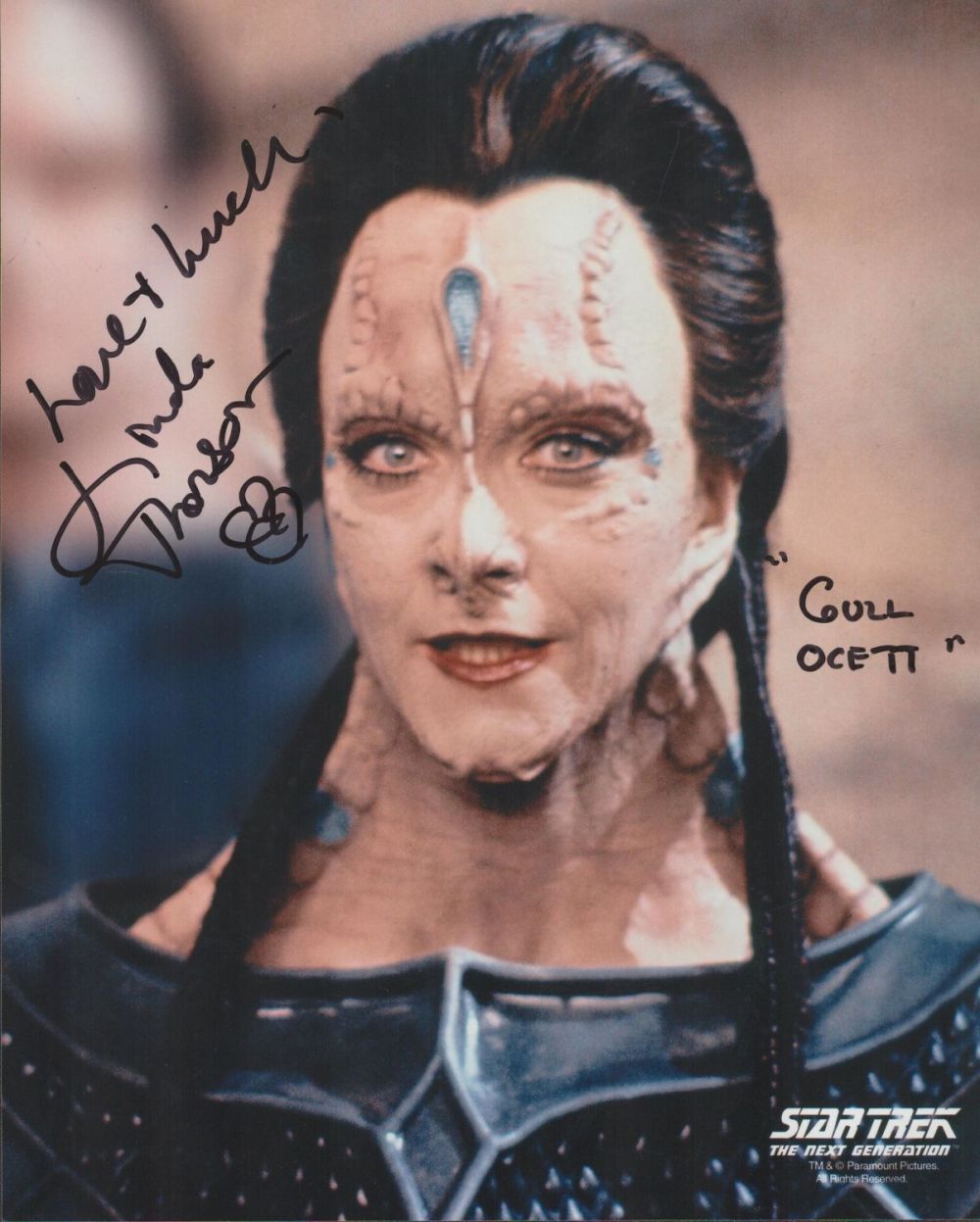 Lot 572: Linda Thorson signed 10x8 colour photo. Thorson is...