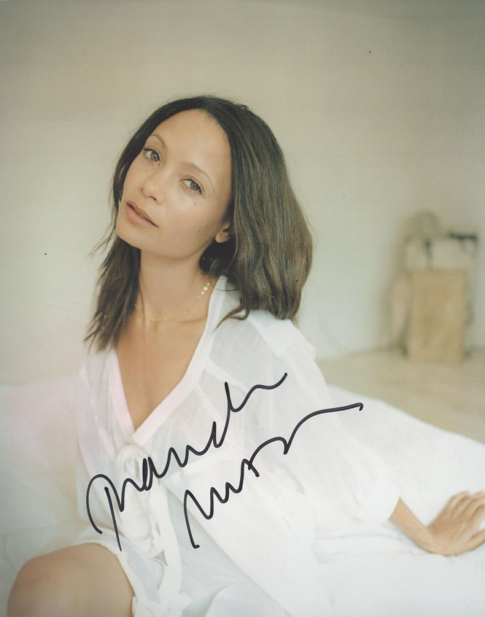 Lot 587: Thandie Newton signed 10x8 colour photo. Newton is...