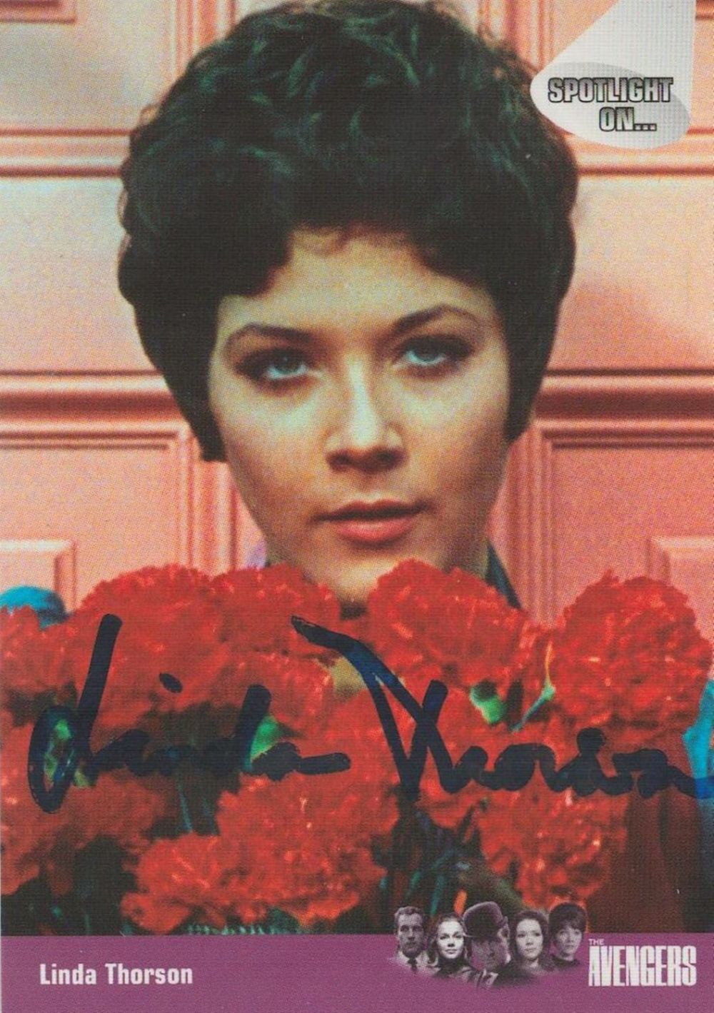 Lot 606: Linda Thorson, a signed The Avengers Series One...