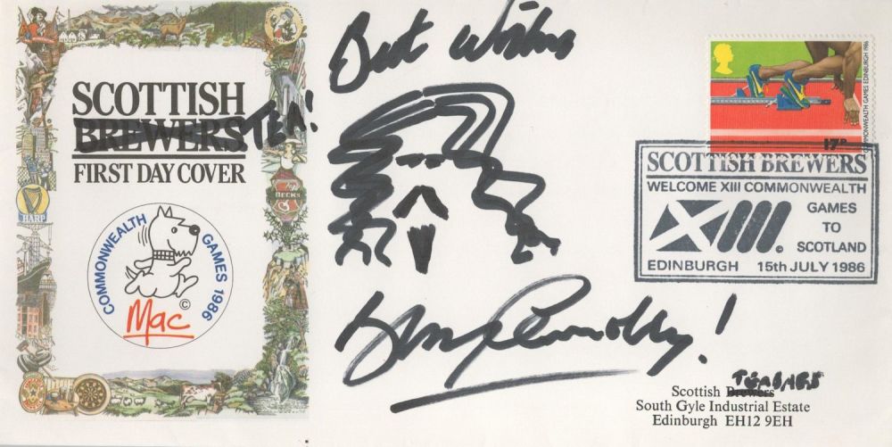 Lot 614: Billy Connolly, a signed Scottish Brewers FDC with...