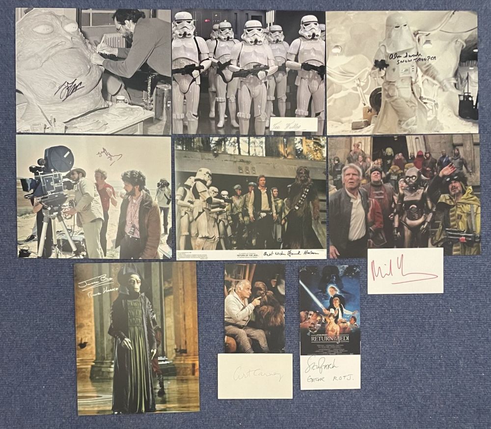 Lot 649: Star Wars collection of 15 items hand signed...