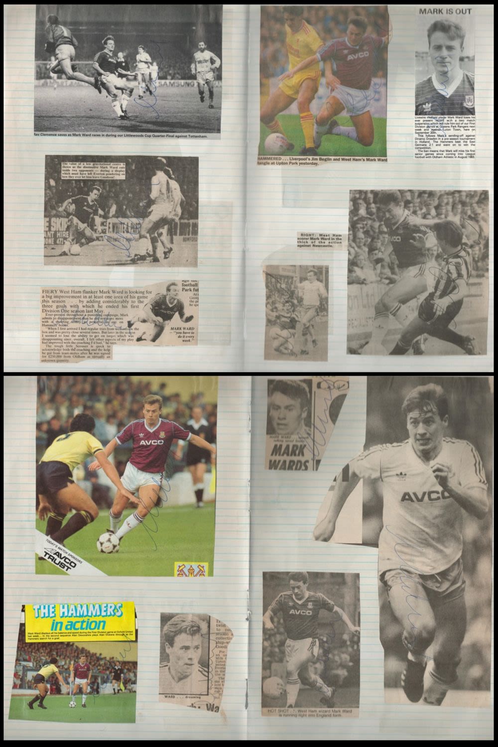 Lot 664: Football Collection West Ham United Mark Ward 13...