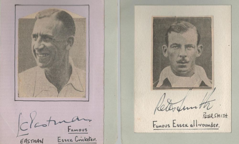 Lot 668: Cricket Collection Essex autographs from the 1930's 2...