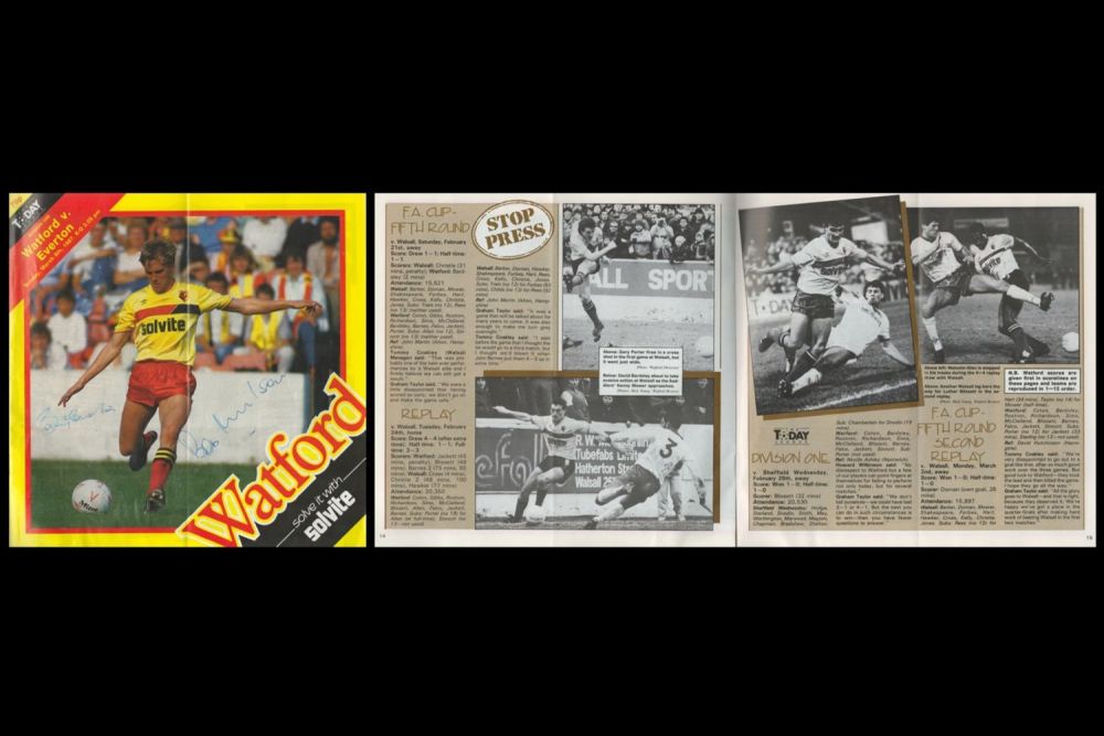 Lot 671: Football Watford v Everton 1987 Football Programme signed...