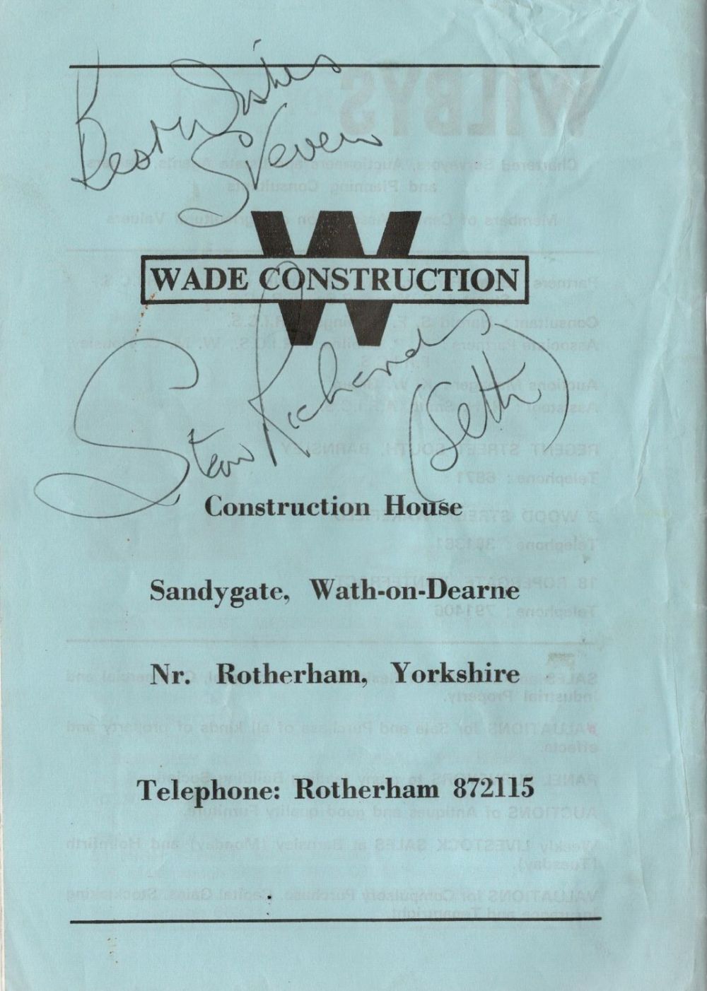 Lot 675: Show Jumping Programme 1982 signed by Emmerdales Seth...