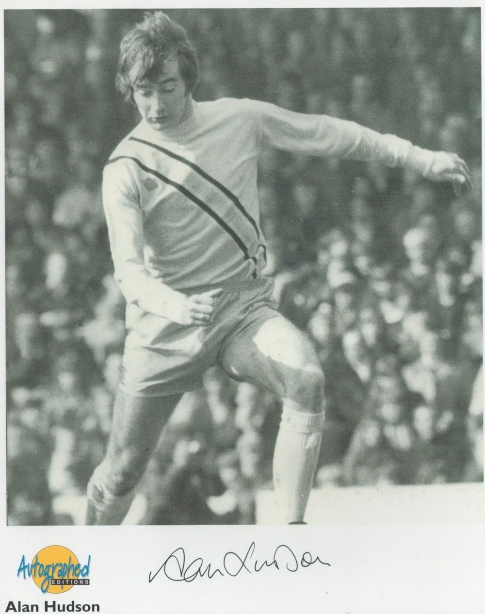 Lot 697: Football. Alan Hudson Signed 10x8 black and white...