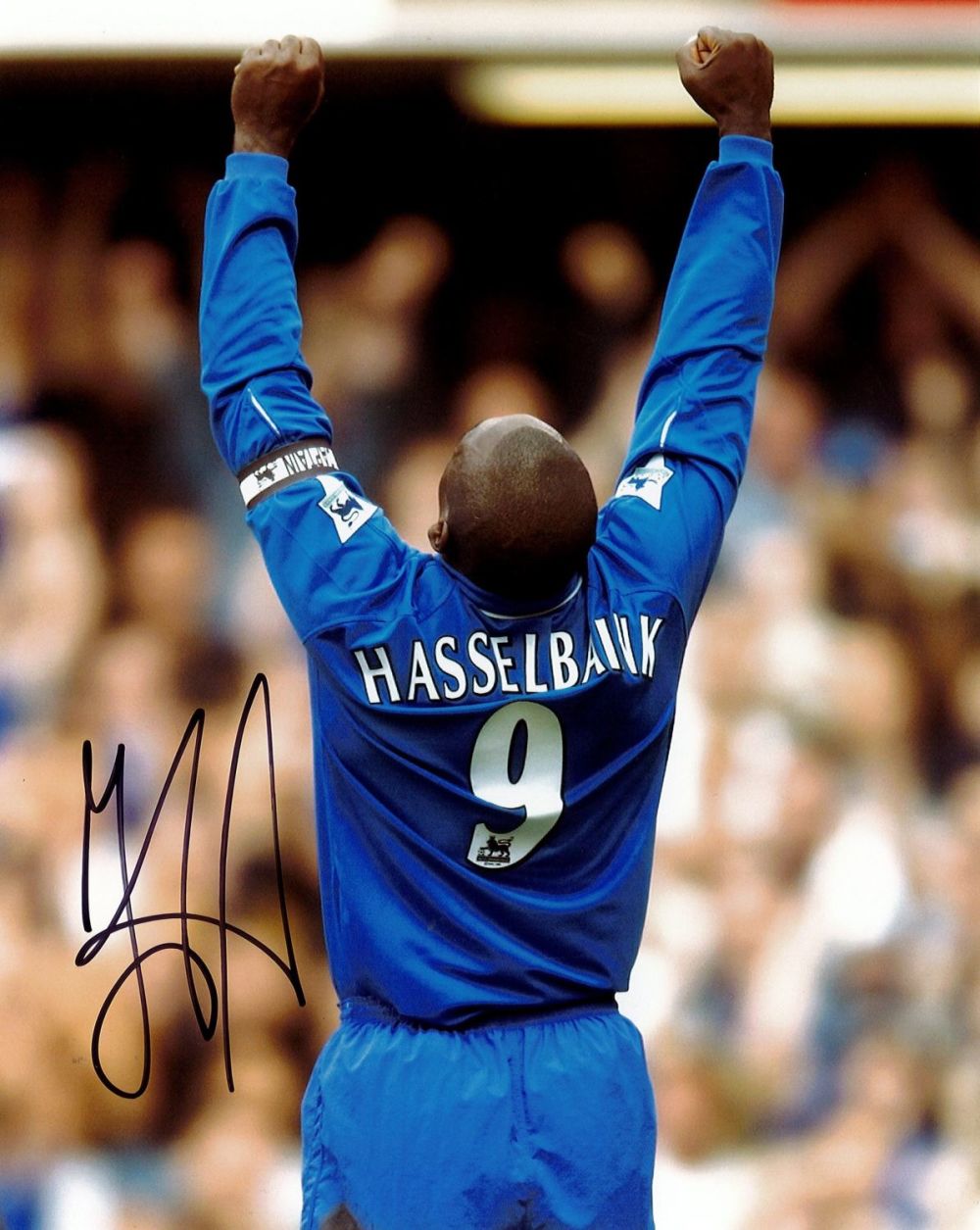 Lot 702: Jimmy Floyd Hasselbaink signed 10x8 colour photo. Hasselbaink...