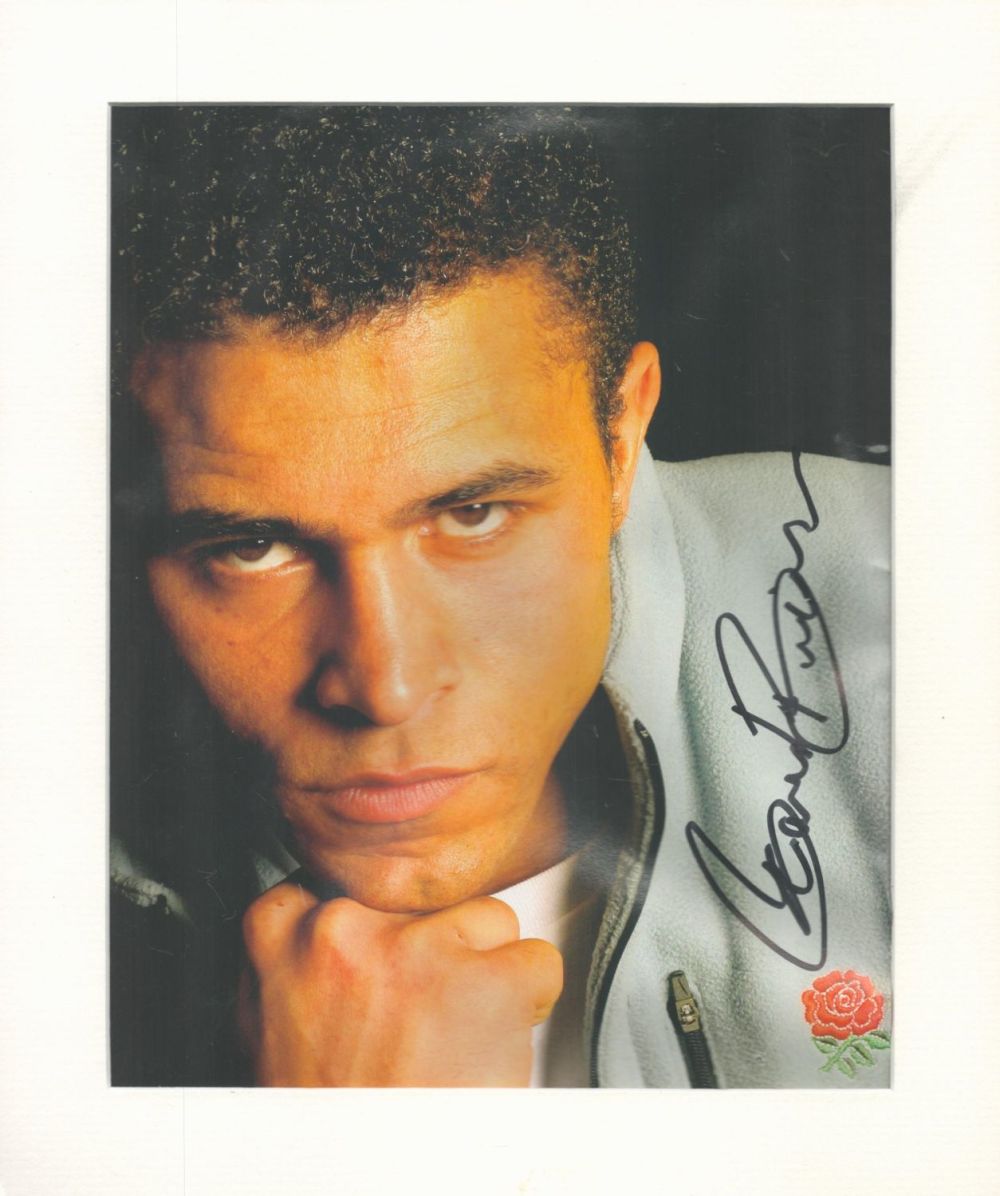 Lot 714: Rugby Jason Robinson Signed 10x8 inch Colour Magazine...