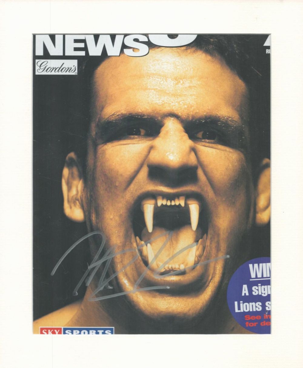 Lot 717: Rugby Martin Johnson Signed 10x8 inch Colour Magazine...