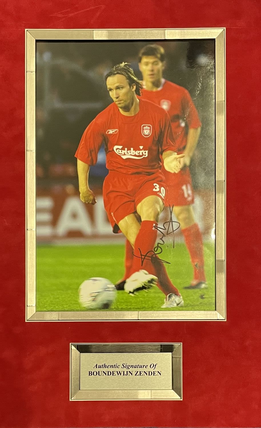 Lot 8: Football. Boundewijn Zenden mounted signature piece. Good condition....