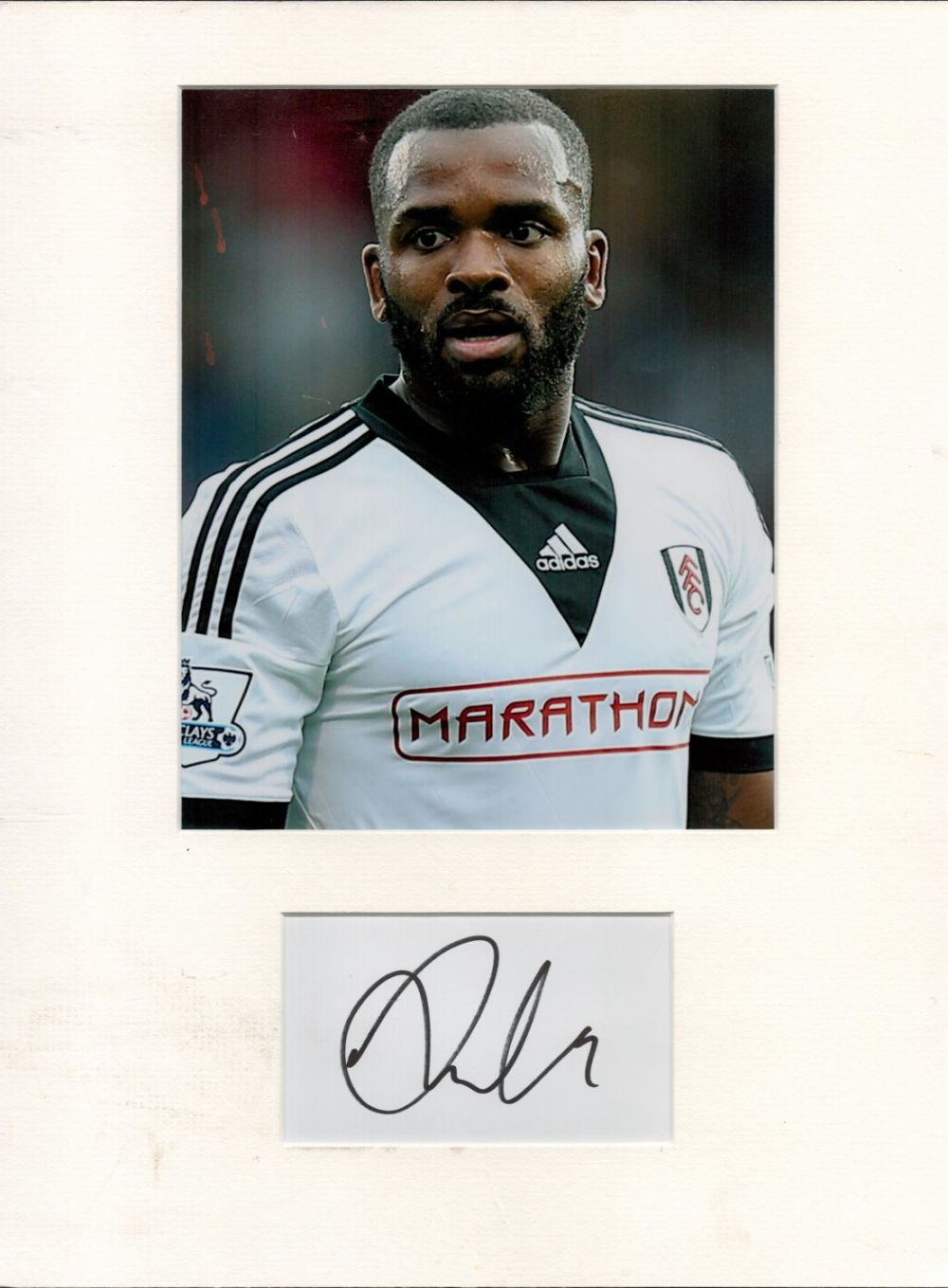 Lot 60: Football Darren Bent Signed Signature piece with 9x7...