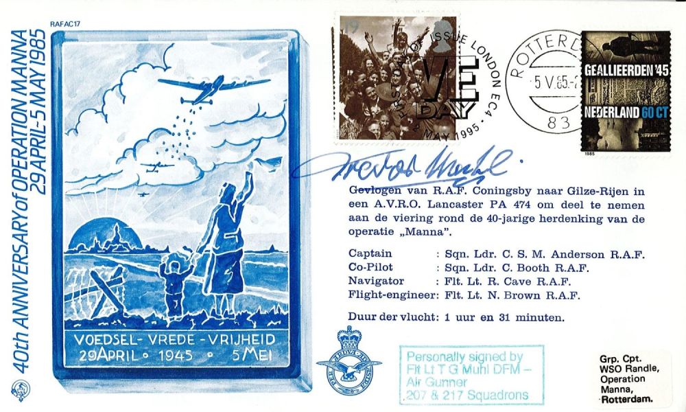 Lot 75: WW2 Flt Lt Trevor Muhl DFM of 207...
