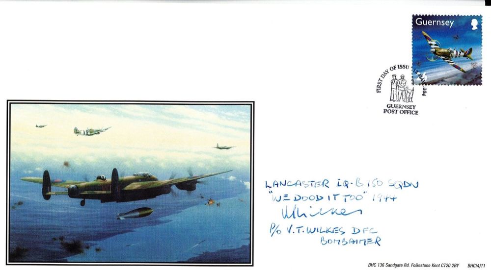 Lot 88: WW2 P/O VT Wilkes DFC Signed Tallboy Raid...