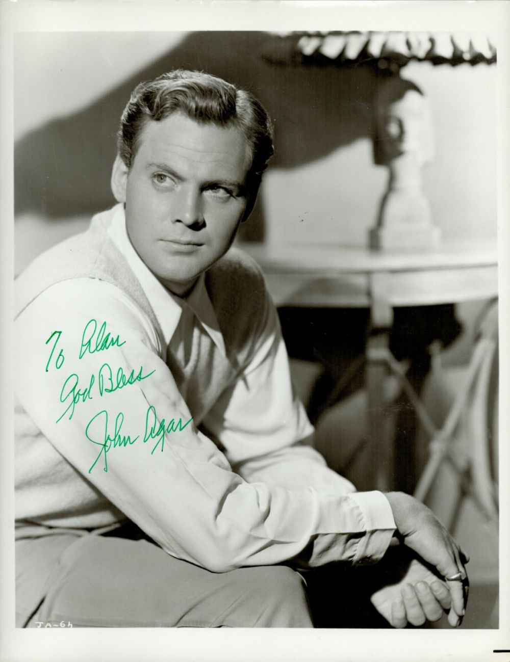 Lot 99: Actor John Agar signed 10x8 black and white...