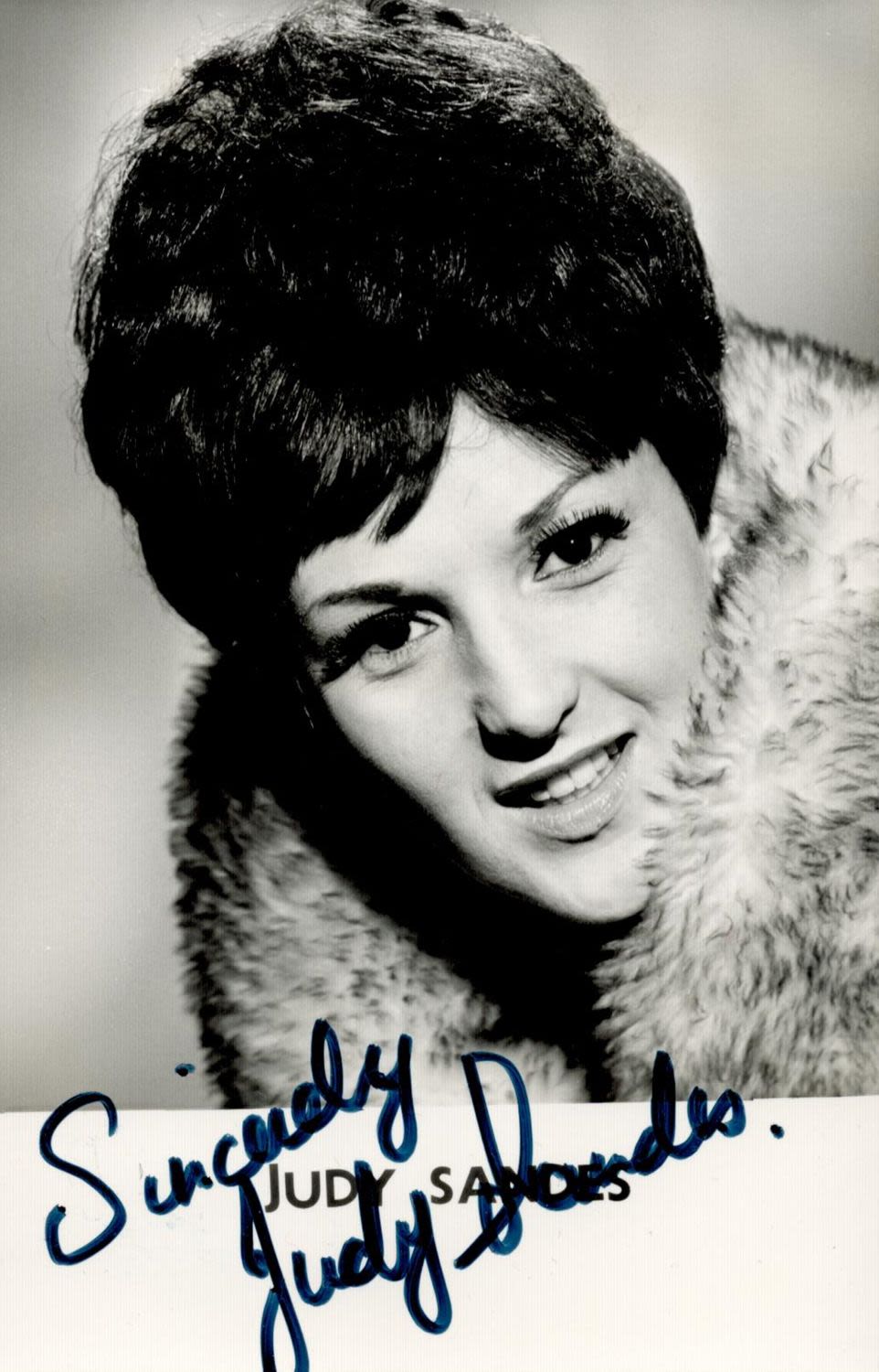 Lot 128: Music Judy Sandes signed 6x4 black and white...